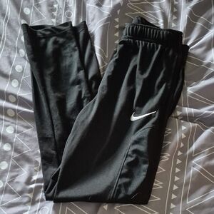 Nike Kids Black Joggers with White Logo
